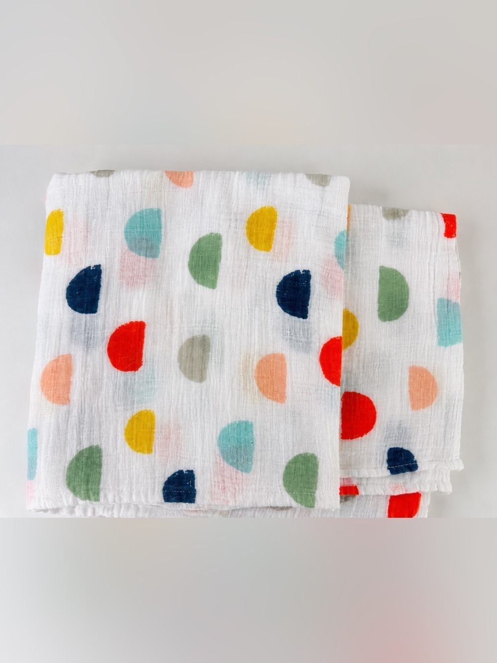 Panda Crate Cotton Muslin Swaddle Blanket Multicolor Dot Baby Receiving